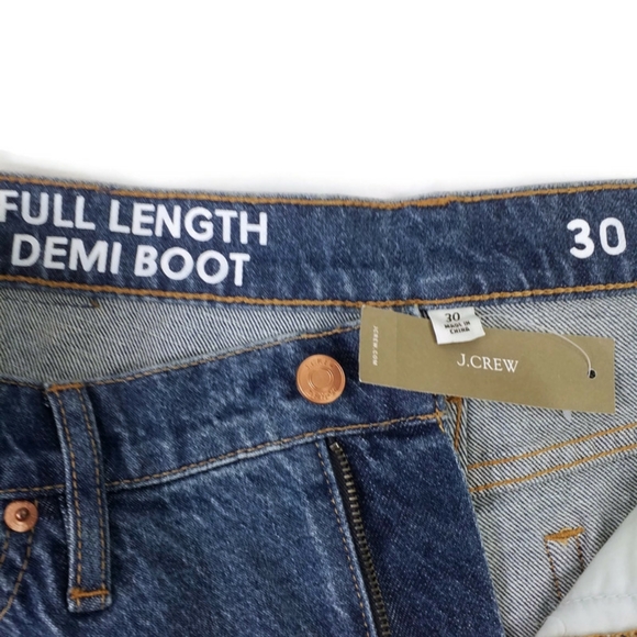 J Crew BF569 Kamari Wash Hi-Rise Full-Length Demi Bootcut Jeans Womens 30 NWT - Picture 10 of 16